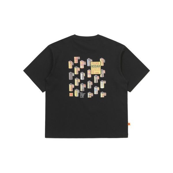  코닥 필름 백그래픽 코튼 반팔 티셔츠 BLACK K6223LRS63BLK 347478
