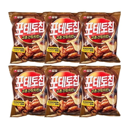 농심 포테토칩 교촌간장치킨맛 55g (6개)