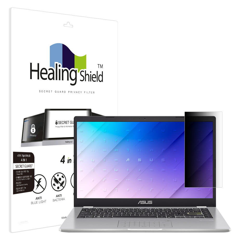 폰트리 힐링쉴드 ASUS 비보북 고 14 E410 SNS 메신저 사이드 프라이버시 보안필름_이미지