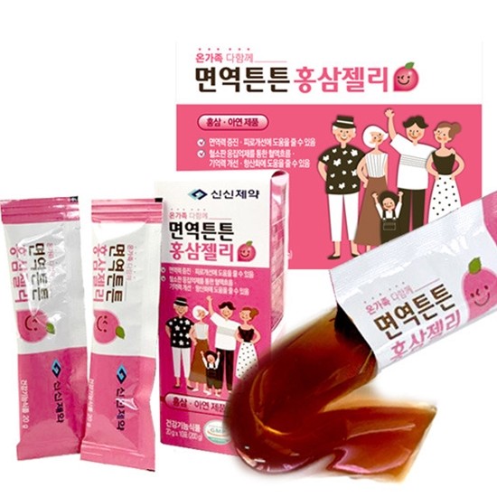 신신제약 온가족 면역튼튼 홍삼 스틱 젤리 20g 30스틱 (1개)_이미지