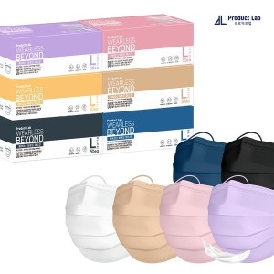 웨어리스 비욘드 일회용 마스크 50매X4팩 대형 덴탈 컬러 패션