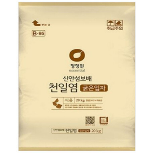 청정원 신안섬보배 천일염 굵은입자 20kg