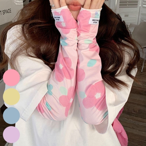 빅사이즈사랑해요 R125L407 러블리플라워팔토시 DG_이미지