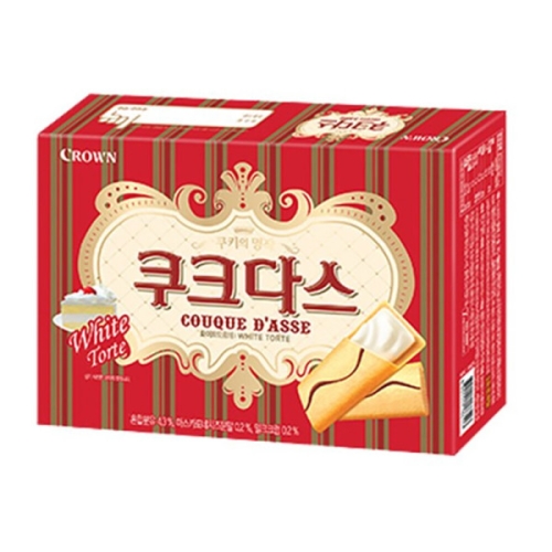 크라운제과 쿠크다스 화이트 128g (9개)_이미지