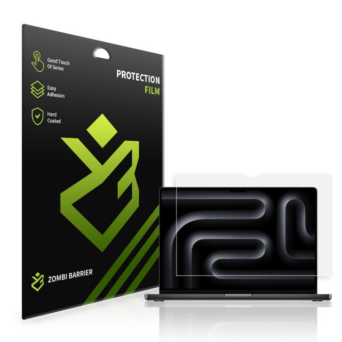 좀비베리어 애플 2024 맥북프로14 M3 올레포빅 고광택 액정보호필름