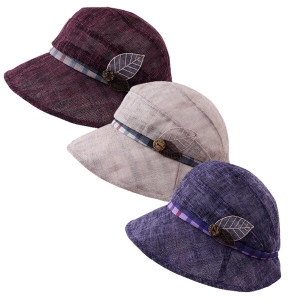 디꾸보 나뭇잎 포인팅 벙거지 여성모자 H-CR023NE