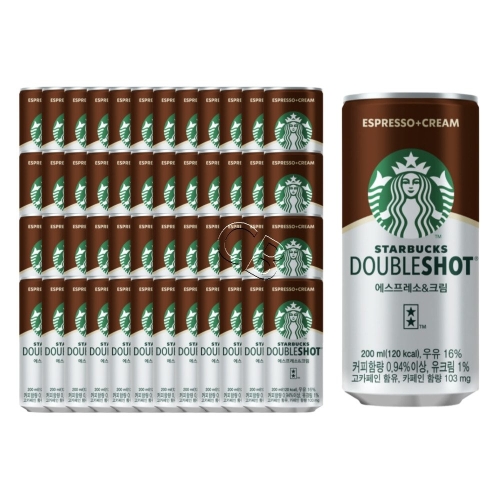 스타벅스 더블샷 에스프레소&크림 200ml (48개)