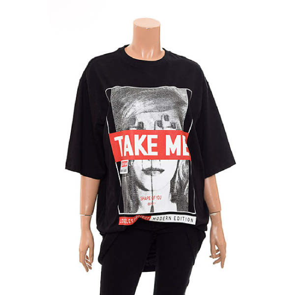 랩 TAKE ME 롱 티셔츠 AJ2CTS64_이미지