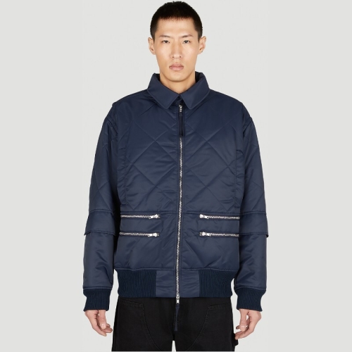 헬무트랑 박시 리브 트림 퀼팅 재킷 M10HM401G0F