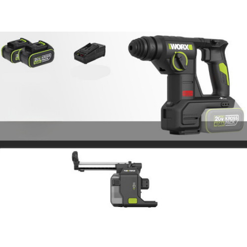 웍스 WU384 + 집진기 WA1603 해외구매 (6.0Ah, 배터리 2개)_이미지