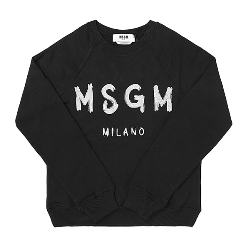 MSGM 3741MDM513G 247799 99 브러시드 로고 여성 맨투맨