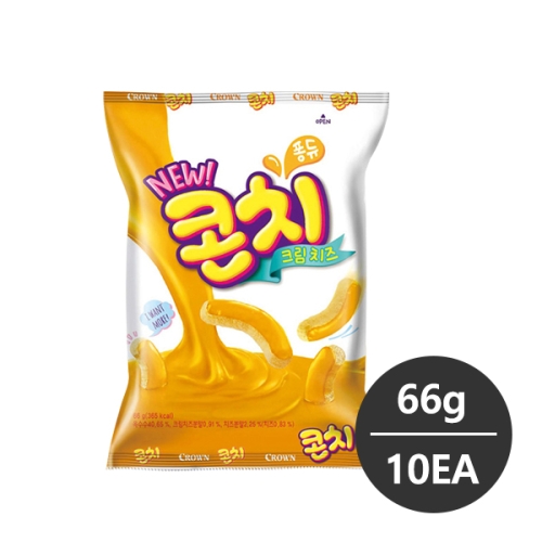크라운제과 콘치 크림치즈 66g (10개)_이미지