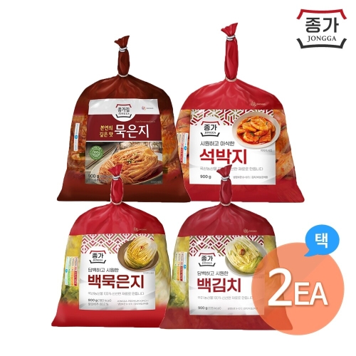 종가집 종가 별미김치 900g 4종 2개 골라담기 묵은지 + 백묵은지 선택묵은지 + 백묵은지_이미지