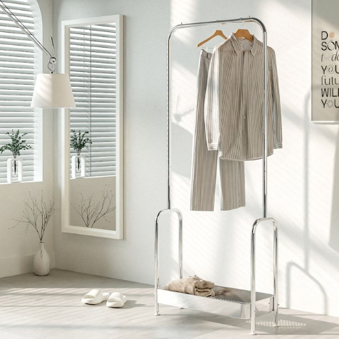 키모 스탠드 미드센츄리 수납 행거 1단 600