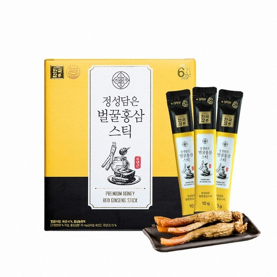 한국삼 정성담은 벌꿀 홍삼스틱 10g 30포 (3개)