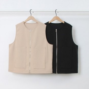 아이우먼 빅사이즈사랑해요 N866L301 프론트면포켓스냅베스트 SM_이미지