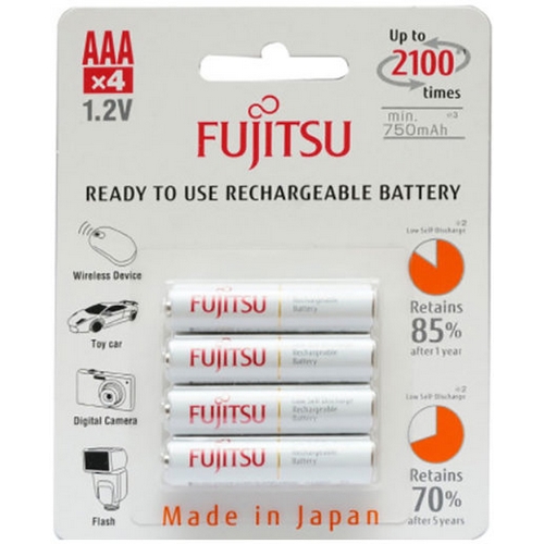 후지쯔 스탠다드 니켈수소 AAA (4개)_이미지