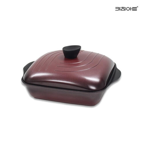 키친아트 무수분요리용 베스트 사각 전골팬 (36cm)_이미지