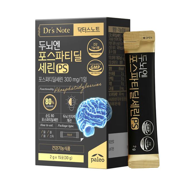 한국생활건강 팔레오 닥터스노트 두뇌엔 포스파티딜세린 PS 2g 15포 (3개)_이미지