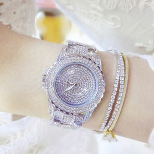 [불명] 원형 물결 미니 큐빅 체인 시계-실버OC   여자시계시계선물 20대시계30대시계