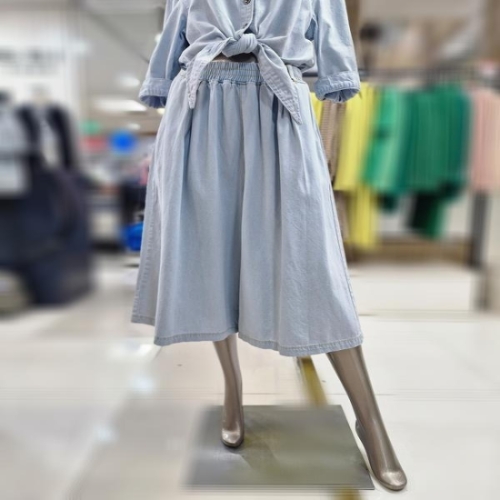 제시뉴욕 세이브존04 8부 데님 와이드 팬츠 ADM5DP6260DP