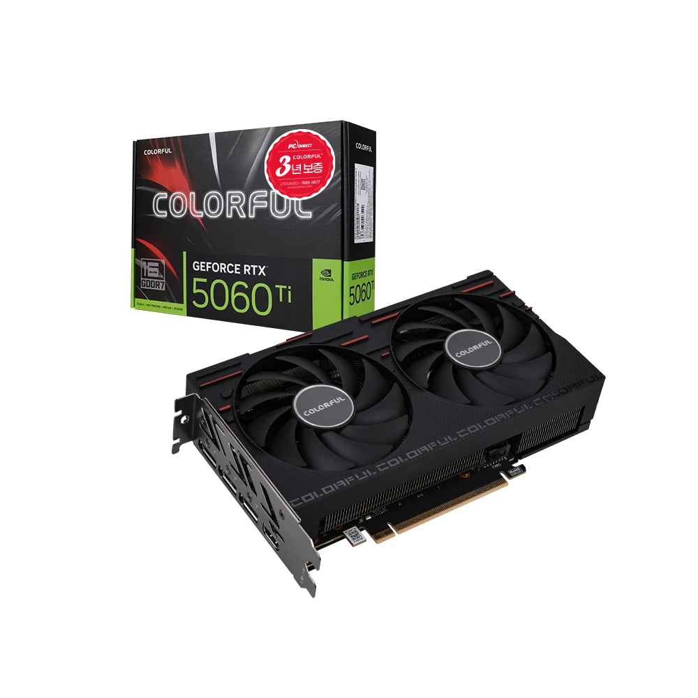 COLORFUL 지포스 RTX 5060 Ti GAMING DUO V2 D7 16GB 피씨디렉트_이미지