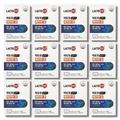 종근당건강 락토핏 솔루션2 예민한 장 400mg 30캡슐 (12개)_이미지