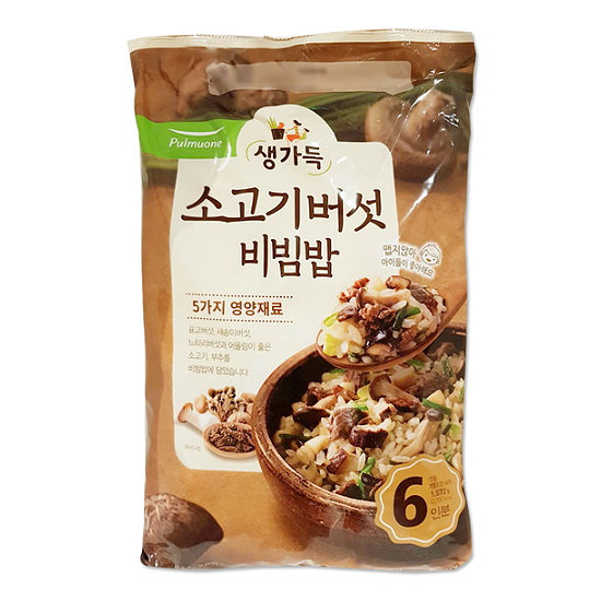 풀무원 생가득 소고기 버섯 비빔밥 262g (6개)_이미지