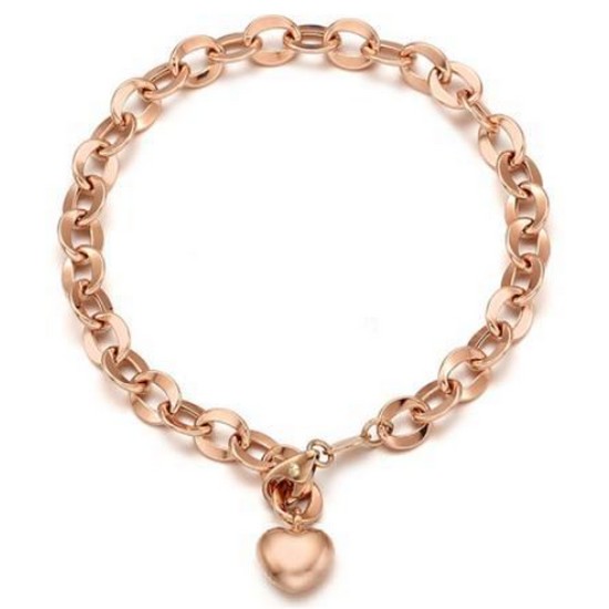 로이드 14K 로이드 볼드 하트 링 Gold 팔찌_LWB20C08G_이미지