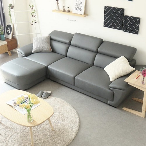 자네트가구 알마 가죽소파 4인용 (스툴포함)_이미지