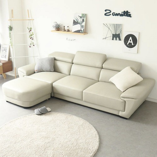 자네트가구 알마 가죽소파 4인용 (스툴포함)