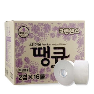 크린센스 땡큐 꽃무늬 점보롤300 100m (16롤)_이미지
