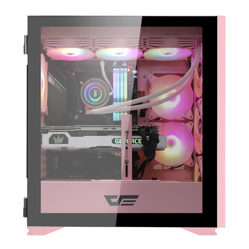darkFlash DLX21 RGB MESH 강화유리 (핑크)_이미지