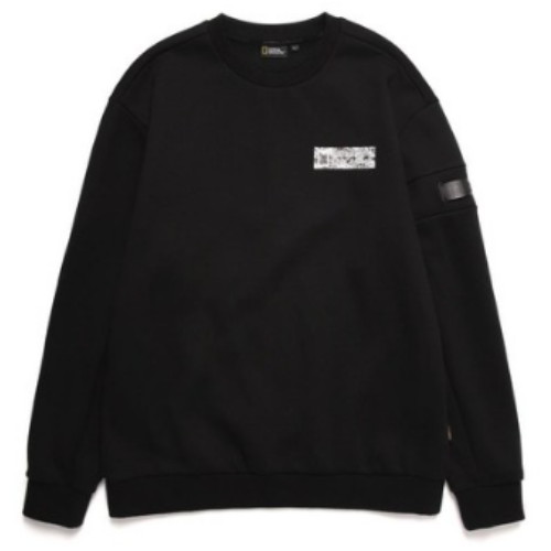 내셔널지오그래픽 머레이 백 로고 포인트 맨투맨 N223USW220