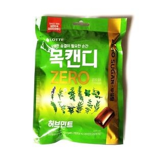 롯데제과 목캔디 제로 허브민트 72g (10개)
