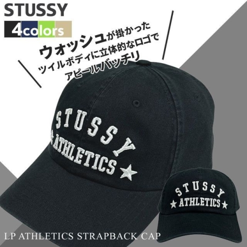 스투시 일본 LOW PROFILE ATHLETICS STRAPBACK 캡 맨즈 레이디스 신작 스케이트 스트리트 에이트볼 스톡 로고.._이미지
