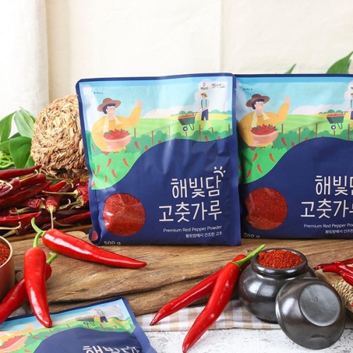 23년 해남 황토방 고춧가루 양념용 보통맛 3kg 500gx6팩