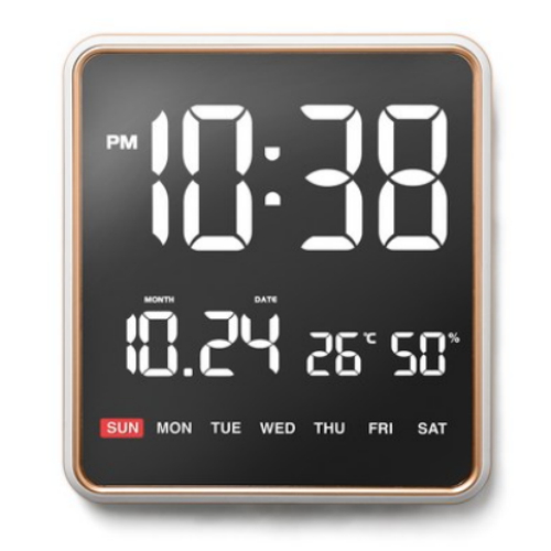 오리엔트 실루엣 스퀘어 LED 캘린더 시계