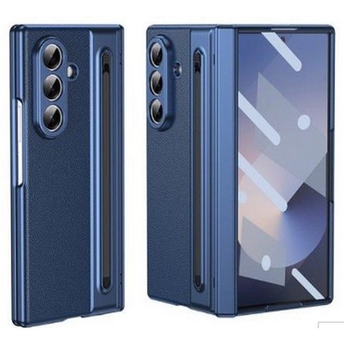 테일즈 갤럭시Z 폴드7 앤티크 리치가죽 힌지보호 펜슬 글라스 케이스_이미지