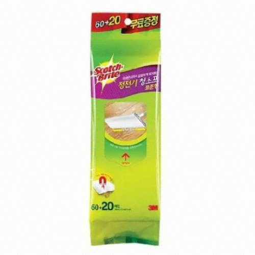 3M 스카치브라이트 정전기 청소포 표준형 80매 (1개)