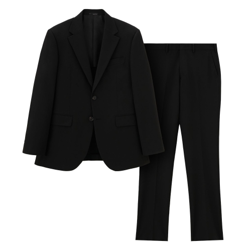 프리미엄 올블랙 파워스판 다계절 포멀핏 정장세트 DR4435