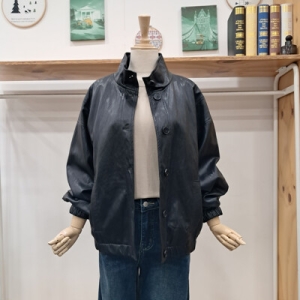레코브 루즈핏가죽자켓LK61EXJK521XBK