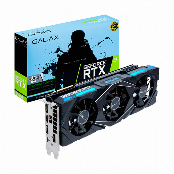 갤럭시 GALAX 지포스 RTX 2080 Ti 개간지 OC D6 11GB BLACK Edition