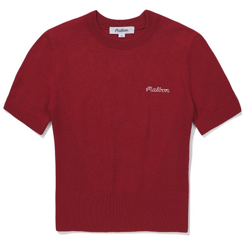 말본골프 모크넥 하프 슬리브 니트 M5322PKT11RED