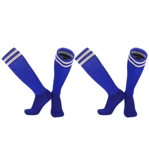 SNF 컬러플 스포츠 축구양말 2족 (파란흰색)