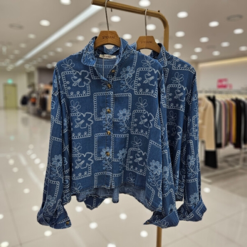 스테파니 프린트 청남방/A26DM6108