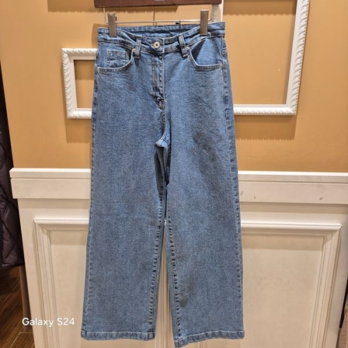 BCBG 봄26 롱와이드 데님 바지 B6A2P364