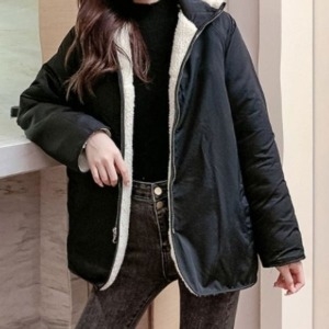  오너클랜 여성 후리스 자켓 2색 캐주얼 여자 뽀글이 양면 점퍼 W7BA1A7