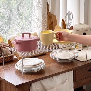 늘어나는 스텐 정리대 길이조절 확장형 싱크대선반 주방선반 그릇정리대