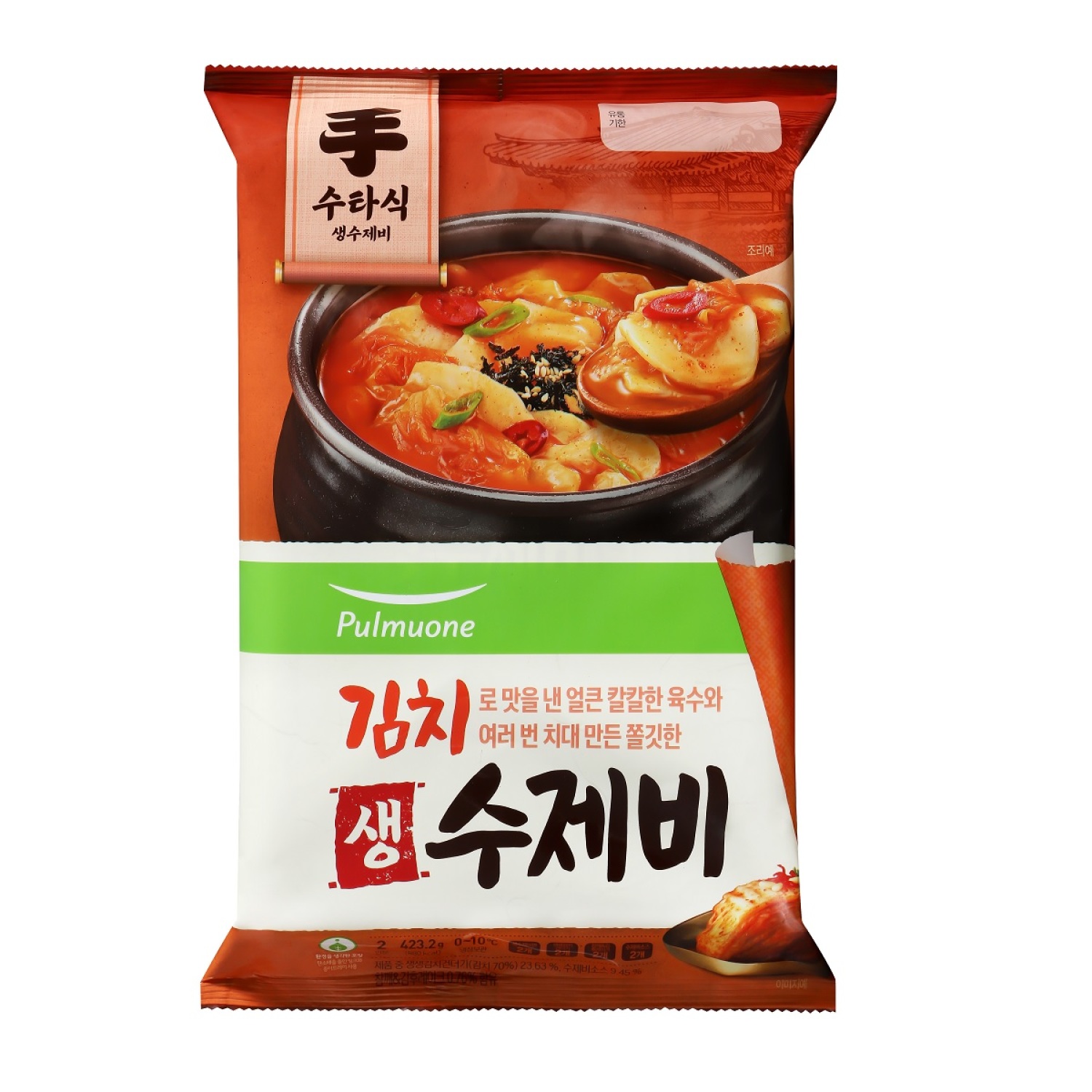 풀무원 김치 생수제비 423g (1개)_이미지